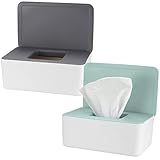 MMDBD 2 Stück Feuchttücher Boxen, Toilettenpapier Box, Taschentuchspender, Serviettenbox mit Deckel, Taschentuchhalter, Feuchttuchbox Aufbewahrungsbox für Zuhause, Büro