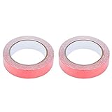 2pcs Rutschfestes Treppenband Stark klebendes farbiges Bodenmarkierungsband Sicherheitsaufkleber Reißfestes Bodenband 25mmx5m(Red)