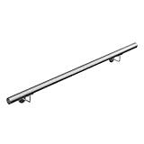 Edelstahl Handlauf Treppengeländer Geländer Wandhandlauf Wand Treppe 40-1000 cm V2Aox, Länge:110 cm