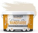 SEEBAUER diy® Wandfarbe Beige für Innen (No. 005 Orchid Dream 2,5 Liter) Edelmatte Beigetöne hohe Deckkraft