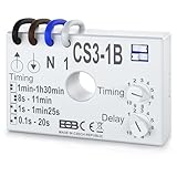 ELEKTROBOCK CS3-1B Zeitrelais, Nachlaufrelais 230 V, Für Lüfter & Beleuchtung, Unterputz-Einbau mit Kabelverbindungen